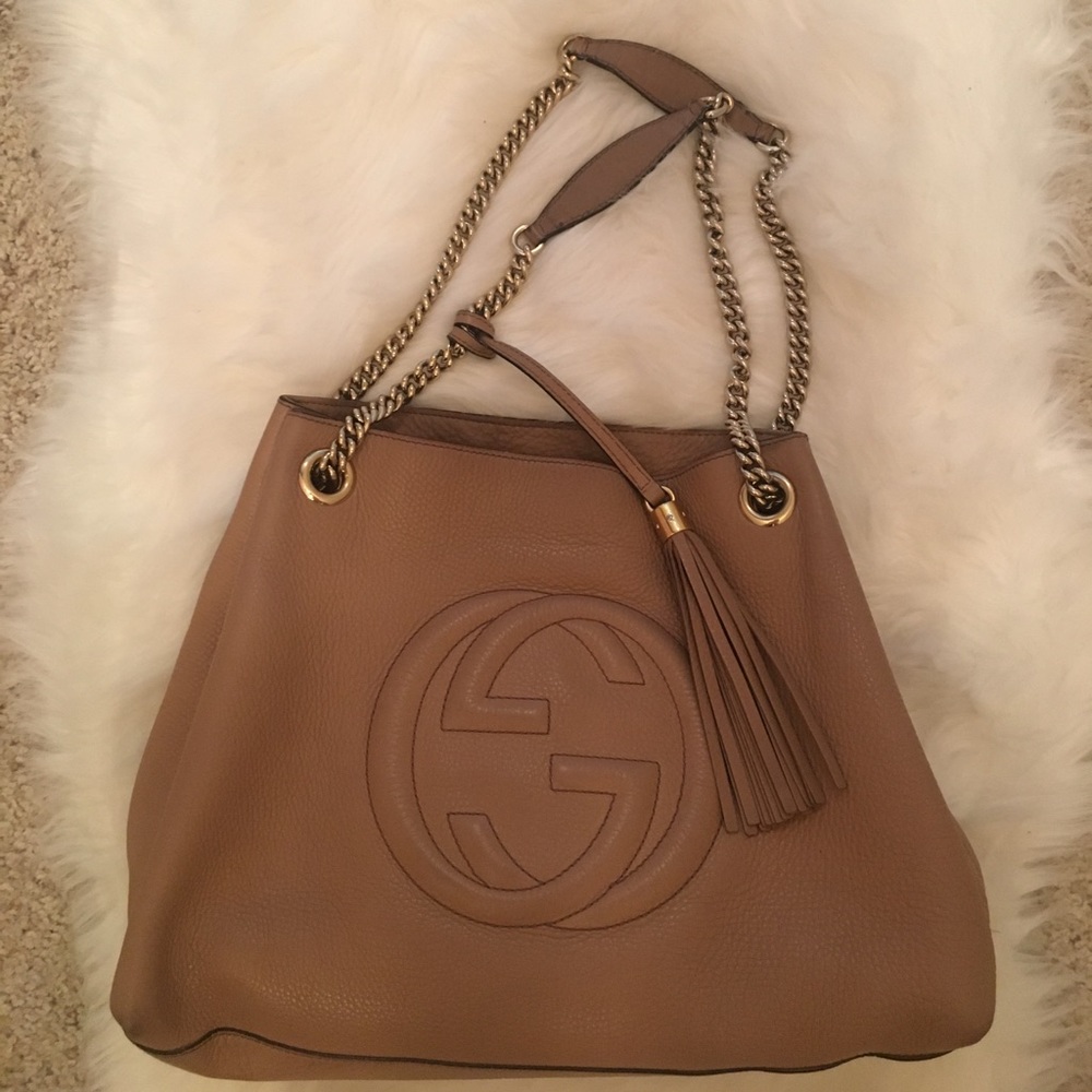Gucci Soho Shoulder Bag Tan EXCELLENT CONDITION
